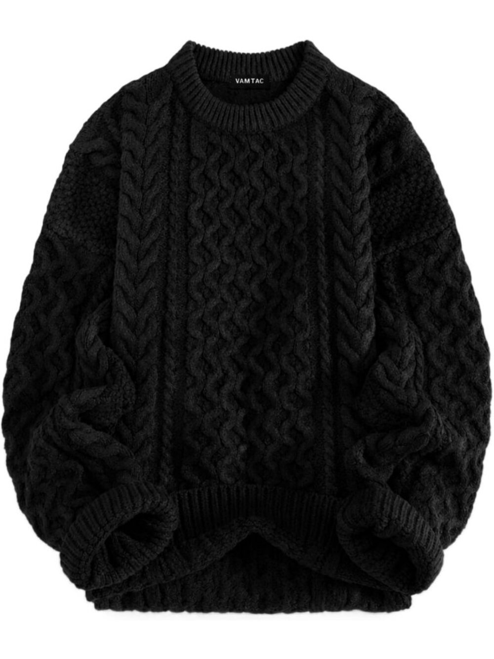 Cozy Oversized Cable Knit Sweater | Ribbed Chunky Crewneck Pullover Top